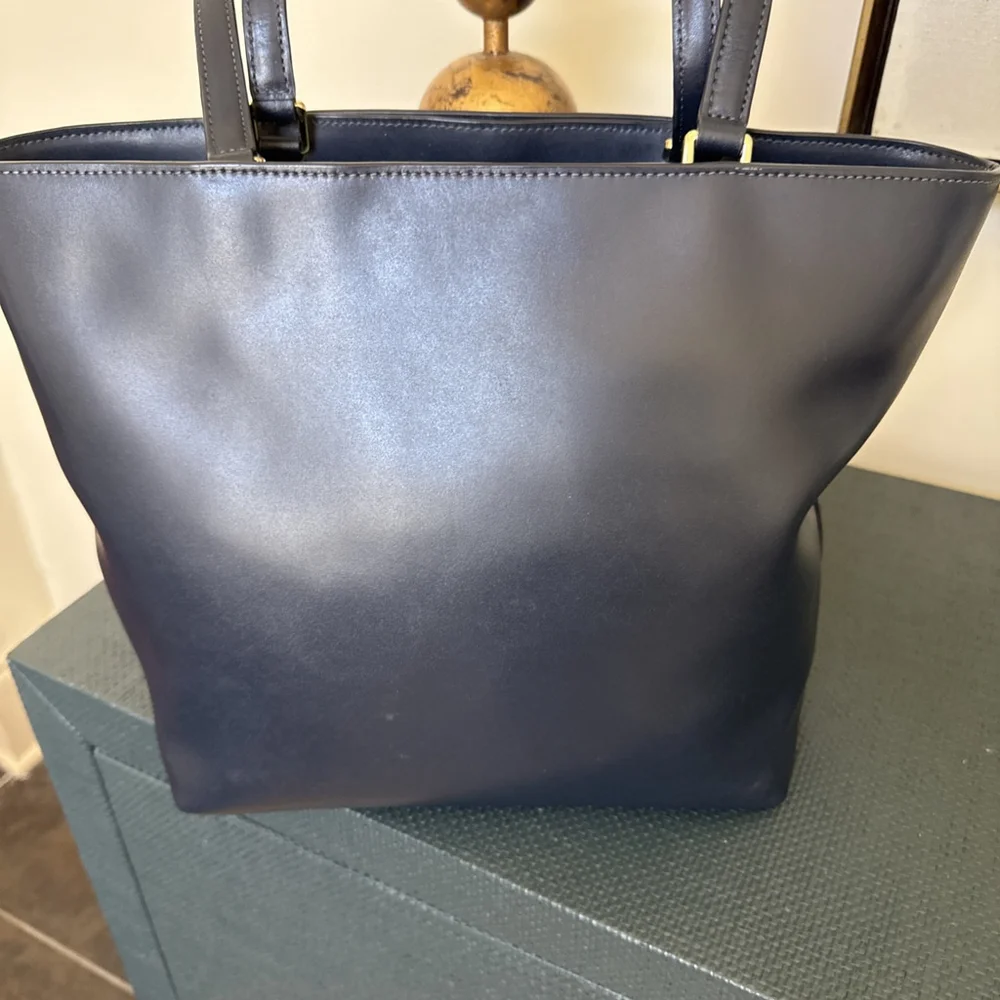 Michael Kors Mott Medium Tote Leather Admiral Blue Shoulder Bag